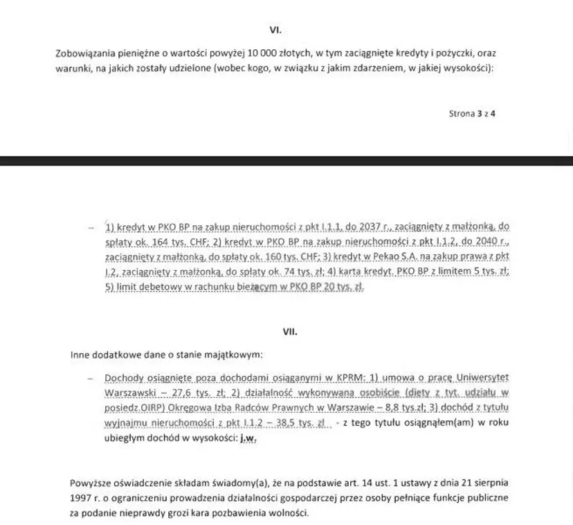 Majątek Macieja Berka. Kredyty w dwóch bankach i 63 tys. zł oszczędności