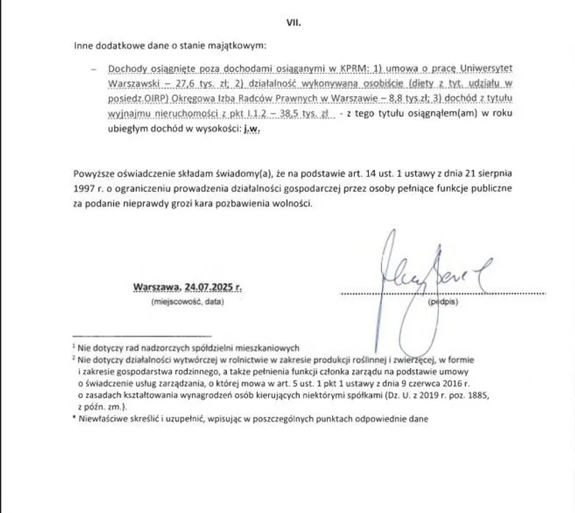 Majątek Macieja Berka. Kredyty w dwóch bankach i 63 tys. zł oszczędności