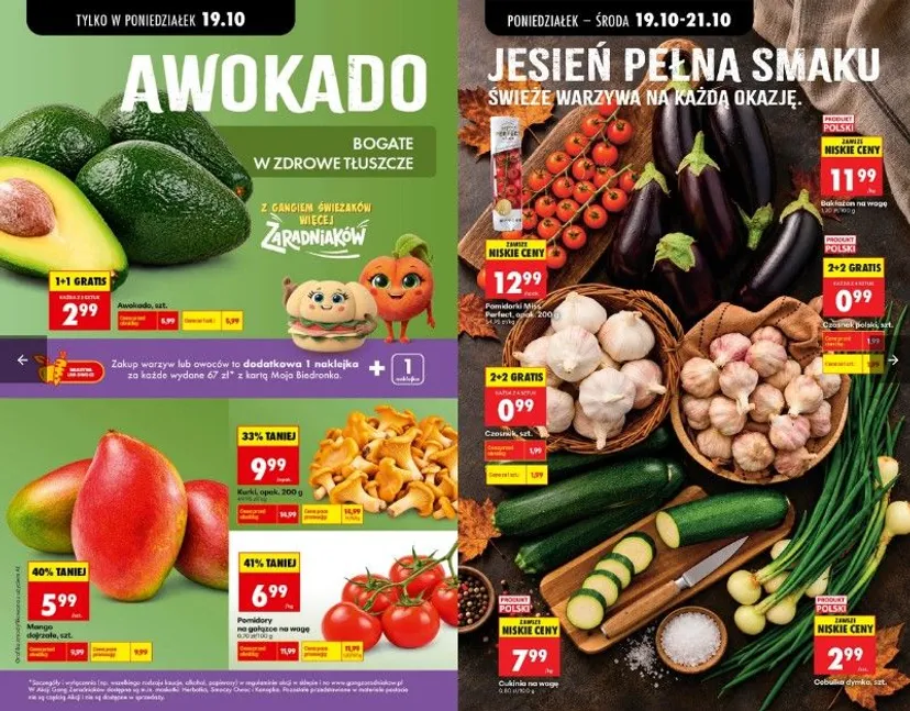Nowe promocje w Biedronce na 19 października. Akcje 1+1 i 4+4, czas tylko do końca dnia