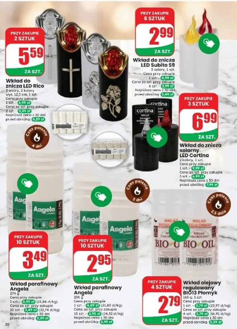 Dino z promocyjną ofertą na Wszystkich Świętych. Chryzantemy za 4,99 zł, a znicze "6+6 gratis"