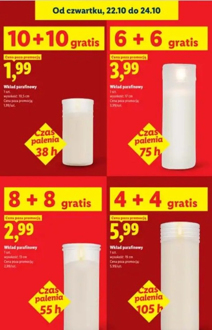 Nowe promocje w Lidlu na 1 listopada. Akcje 10+10 i 8+4, rekordowe przeceny zniczy przed Wszystkimi Świętymi