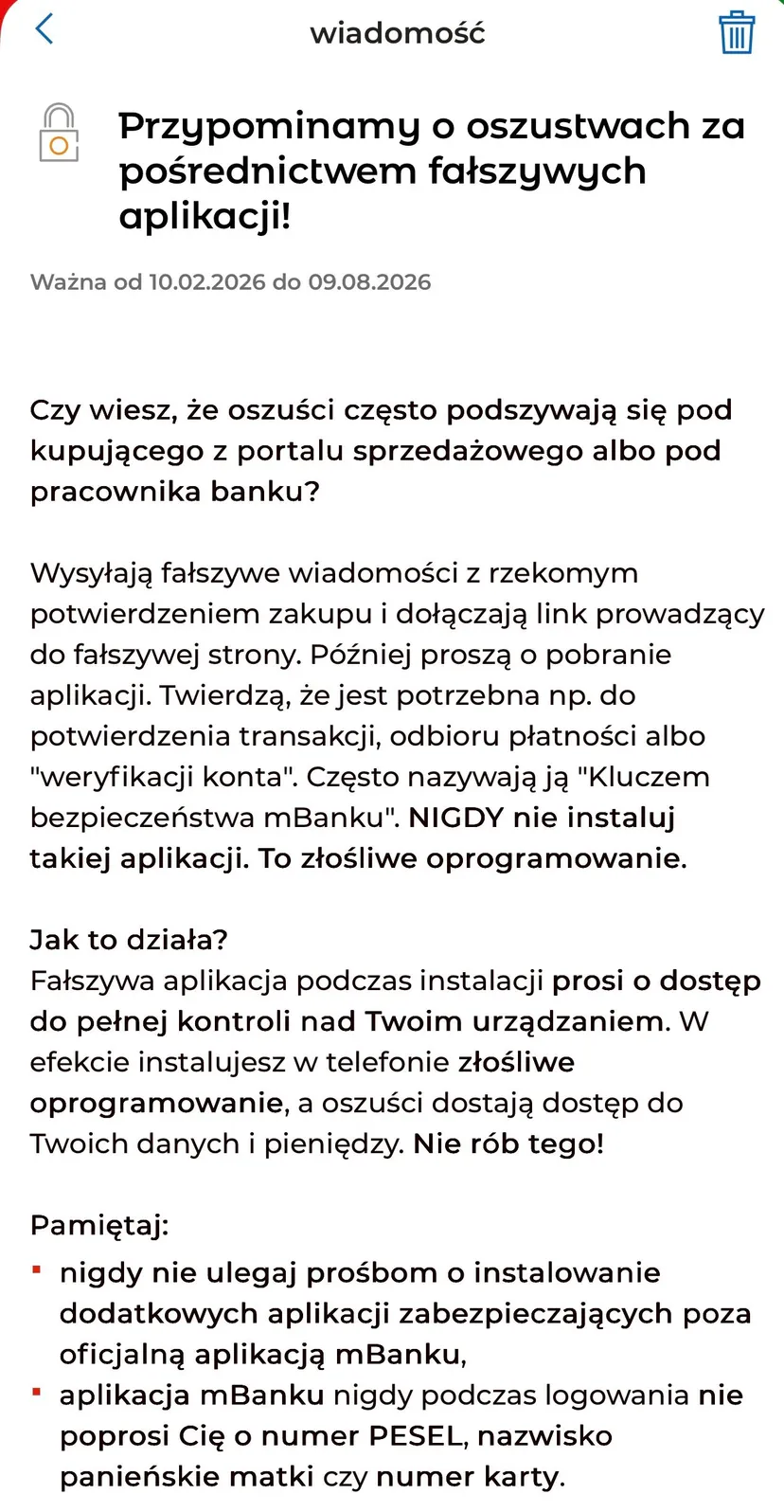 Bank wydał pilne ostrzeżenie. Chodzi o Twoje pieniądze i dostęp do konta