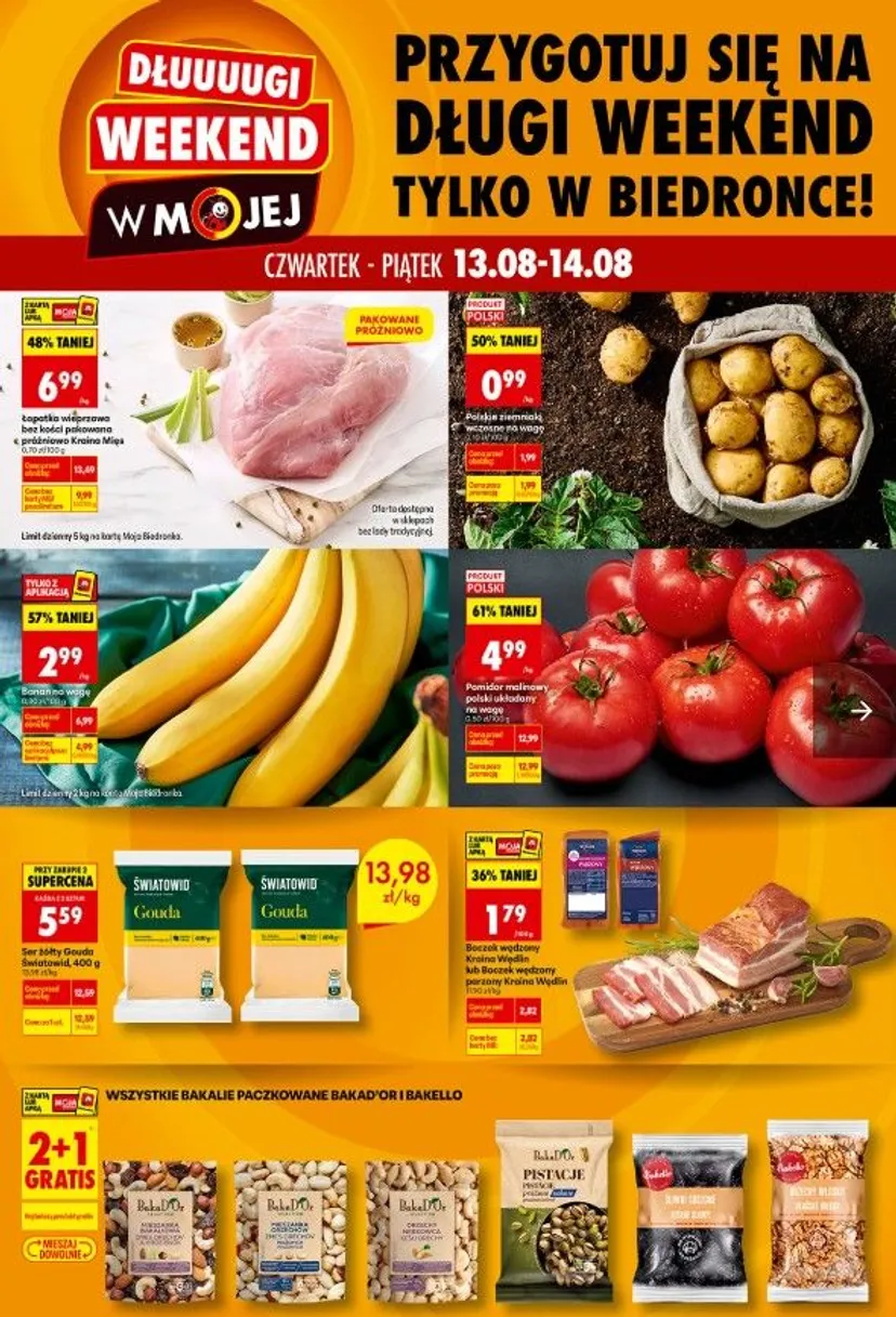 Zacznie się w długi weekend. Biedronka szykuje promocje 4+4 gratis i voucher 50 zł