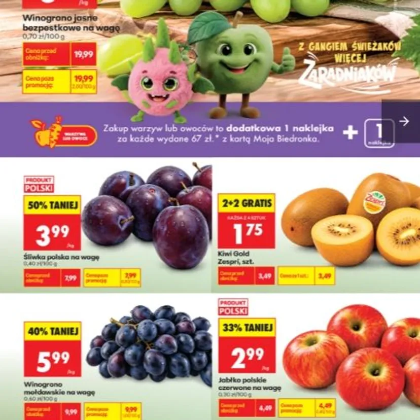 W Biedronce zaczęło się po weekendzie. Owoce i warzywa ponad 65% taniej, w ofercie prezenty na Dzień Nauczyciela
