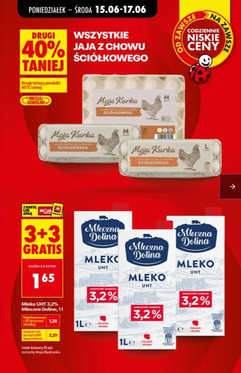 W Biedronce zaczęło się po weekendzie. Półki uginają się od hitów promocyjnych, "3+3 gratis" to początek
