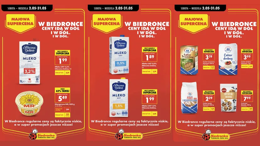 Biedronka robi szach-mat po majówce. Produkty w tej cenie to rzadkość, można brać bez limitu