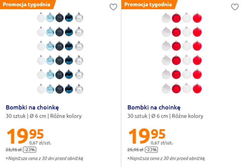 Zaczęło się w Action. Wielkie obniżki świątecznych dekoracji