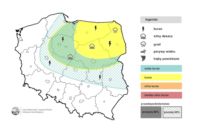 Nad Polskę nadciągają silne deszcze i burze. Pilne ostrzeżenia IMGW dla ośmiu województw