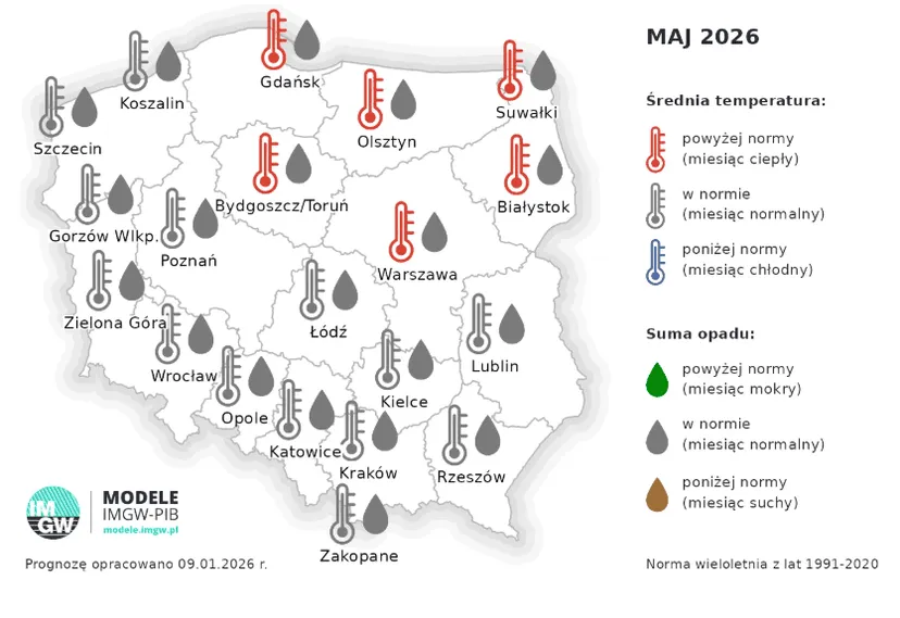 Taka będzie wiosna 2026. Temperatury powyżej normy w tych regionach Polski