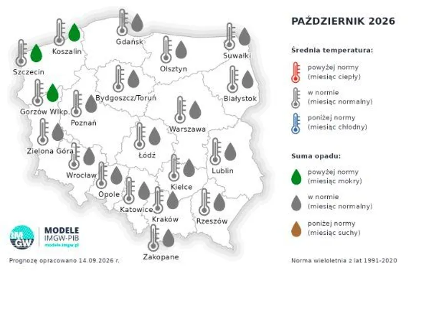 IMGW podało prognozy. Już wiadomo, jaka będzie pogoda do końca roku