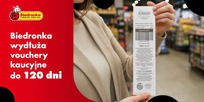 Biedronka zmienia zasady dotyczące kaucji. Od 21 września nowe terminy ważności voucherów