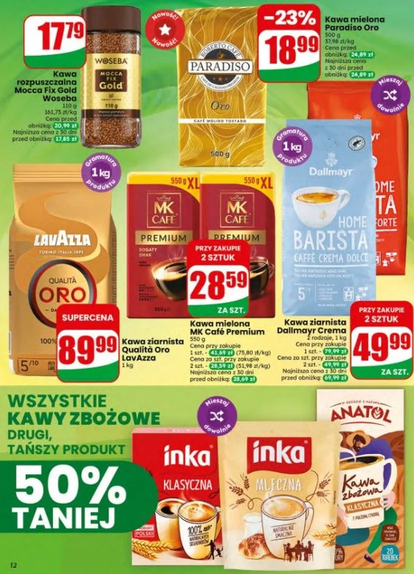 Ostatni dzień promocji w Dino. Olej za 3,88 zł, kawa taniej i słodycze z rabatem do 70 proc.