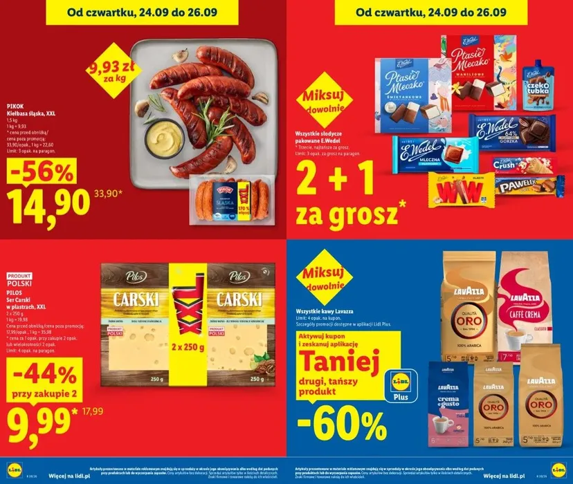 Obiad za pół ceny w Lidlu. Przed weekendem duże przeceny na popularne produkty