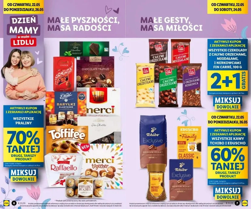 Największe hity na Dzień Matki w Lidlu. 2+1 gratis, znajdziesz tu wszystko, by okazać miłość mamie