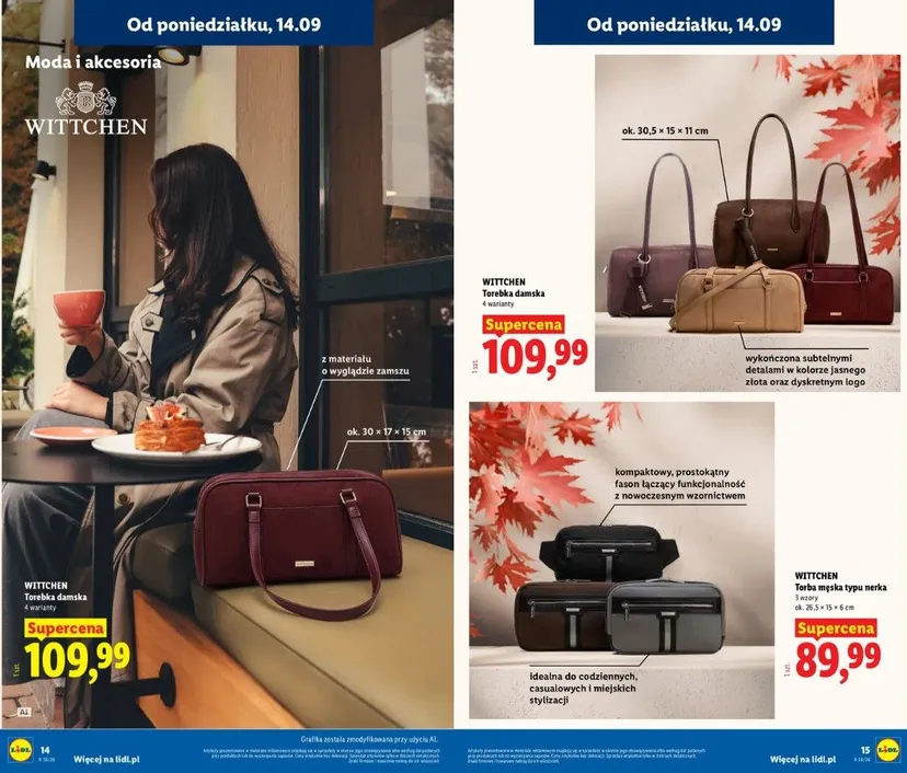 Od 14 września znane marki w ofercie Lidla. Jeansy 25% taniej i torebki za 109,99 zł to będzie cenowy hit