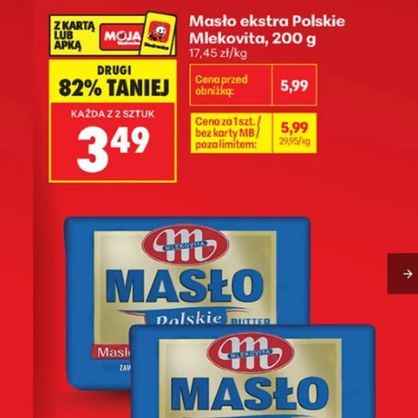 Od rana trwa wielka wyprzedaż masła. Zapłaciłam 99 groszy za kostkę