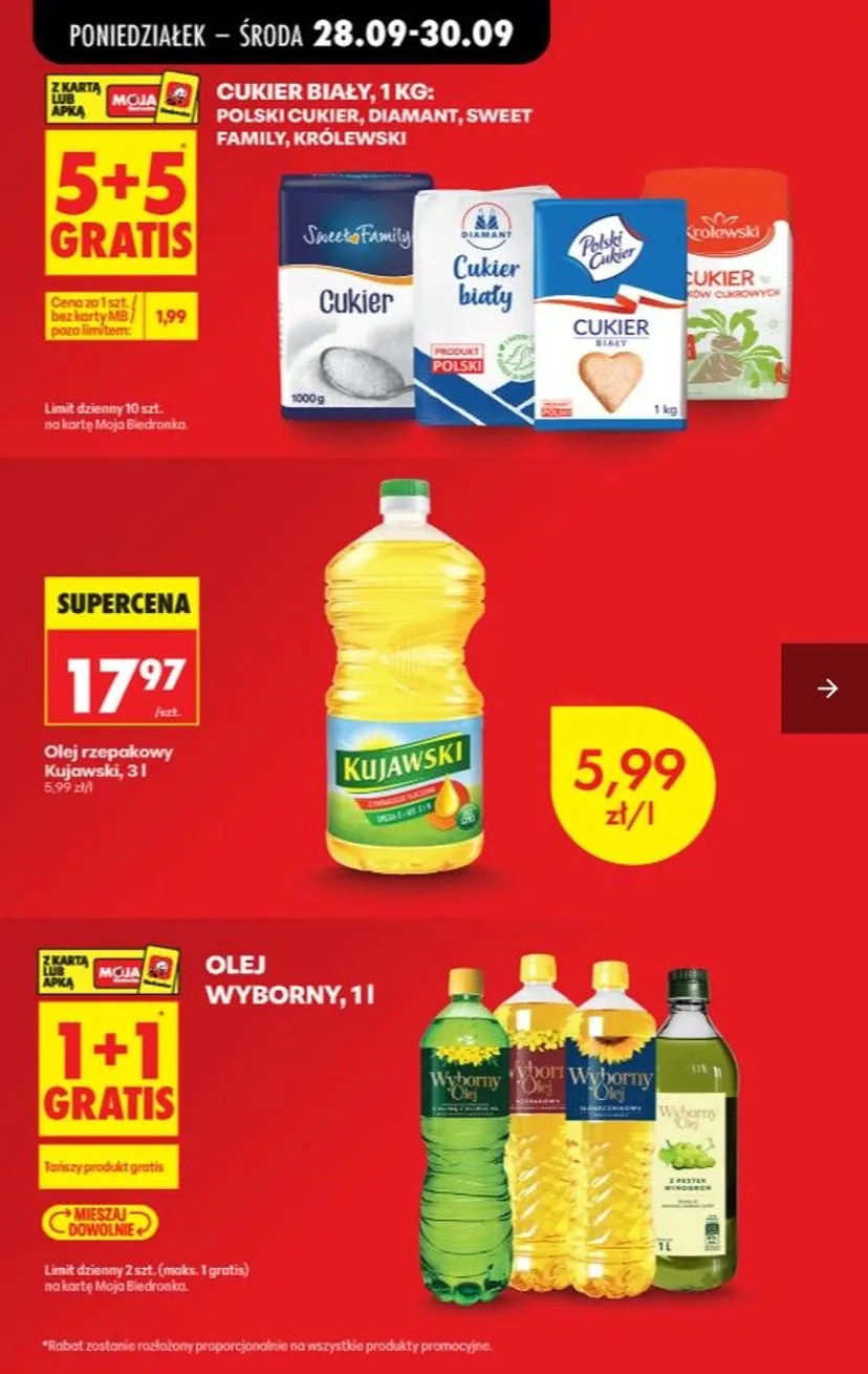 Biedronka daje czas tylko do soboty. Klienci z kartą mogą sporo zyskać, promocje kuszą