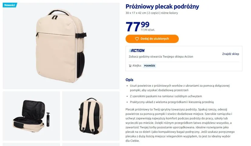 Nowość w Action. Ten plecak to mój wakacyjny sposób na tanie podróżowanie. W Wittchen 2 razy drożej