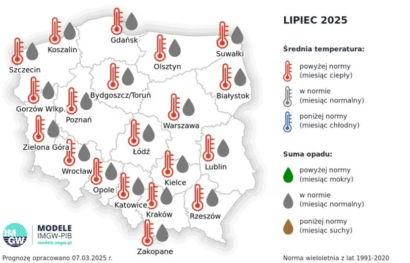 Już jest eksperymentalna prognoza pogody na lato. Ten miesiąc będzie najbardziej deszczowy