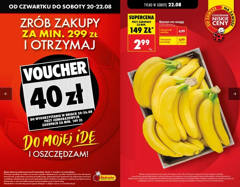 Biedronka rusza z promocjami na weekend. 2+2 gratis to dopiero początek
