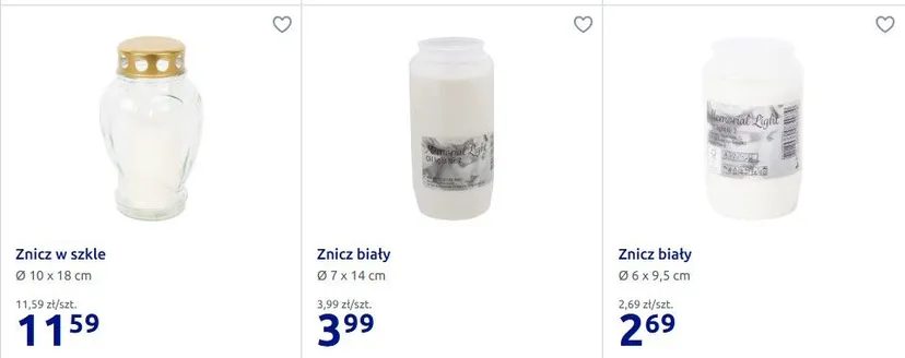 Action wystawiło znicze przed 1 listopada. Najtańsze kosztują 2,69 zł