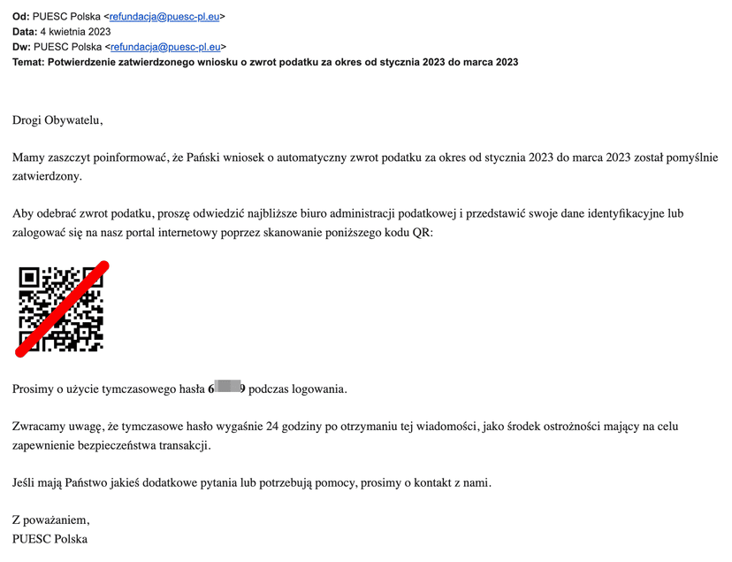 Oszuści wysyłają fałszywe e-maile dotyczące zwrotu podatku. Wyjaśniamy na co uważać