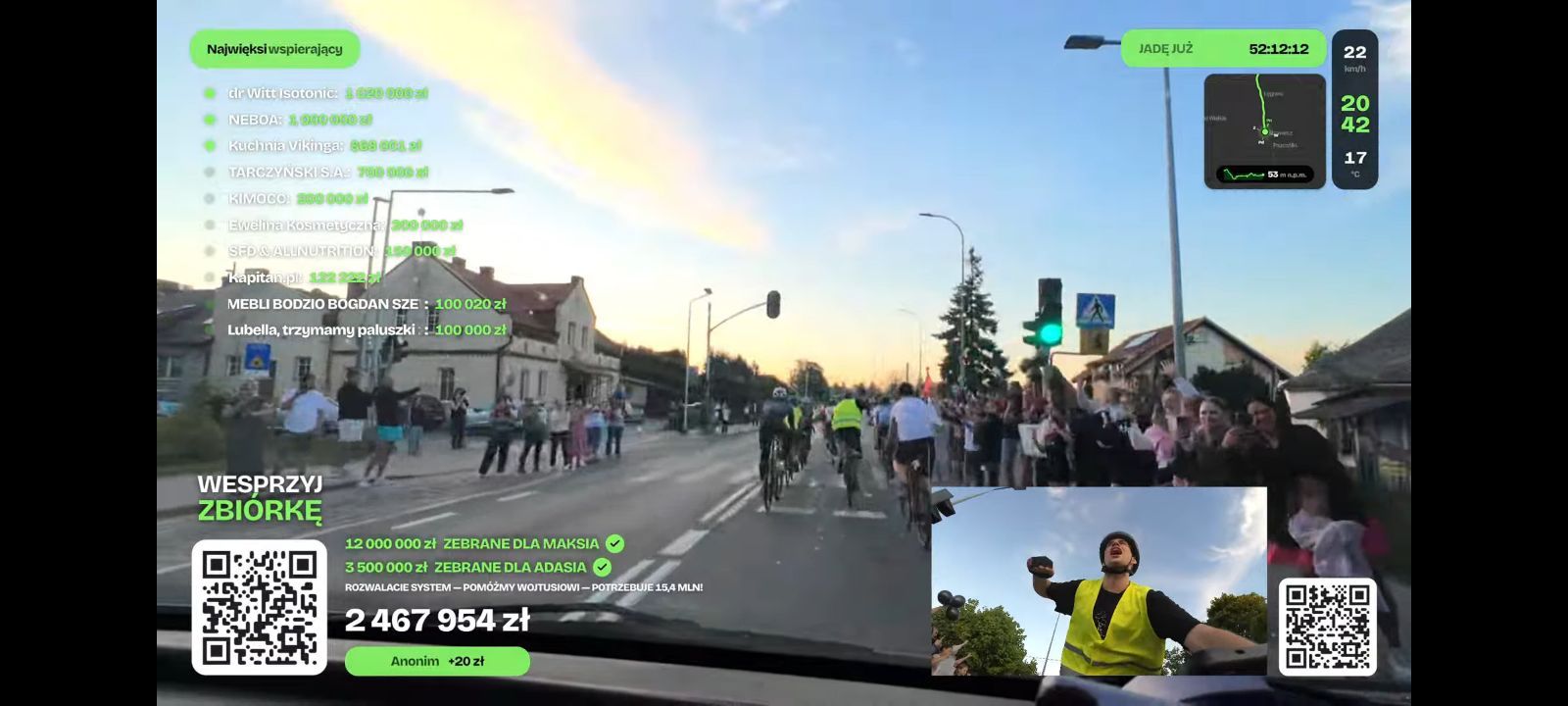 Tuż przed metą takie sceny. Łatwogang nie mógł uwierzyć własnym oczom
