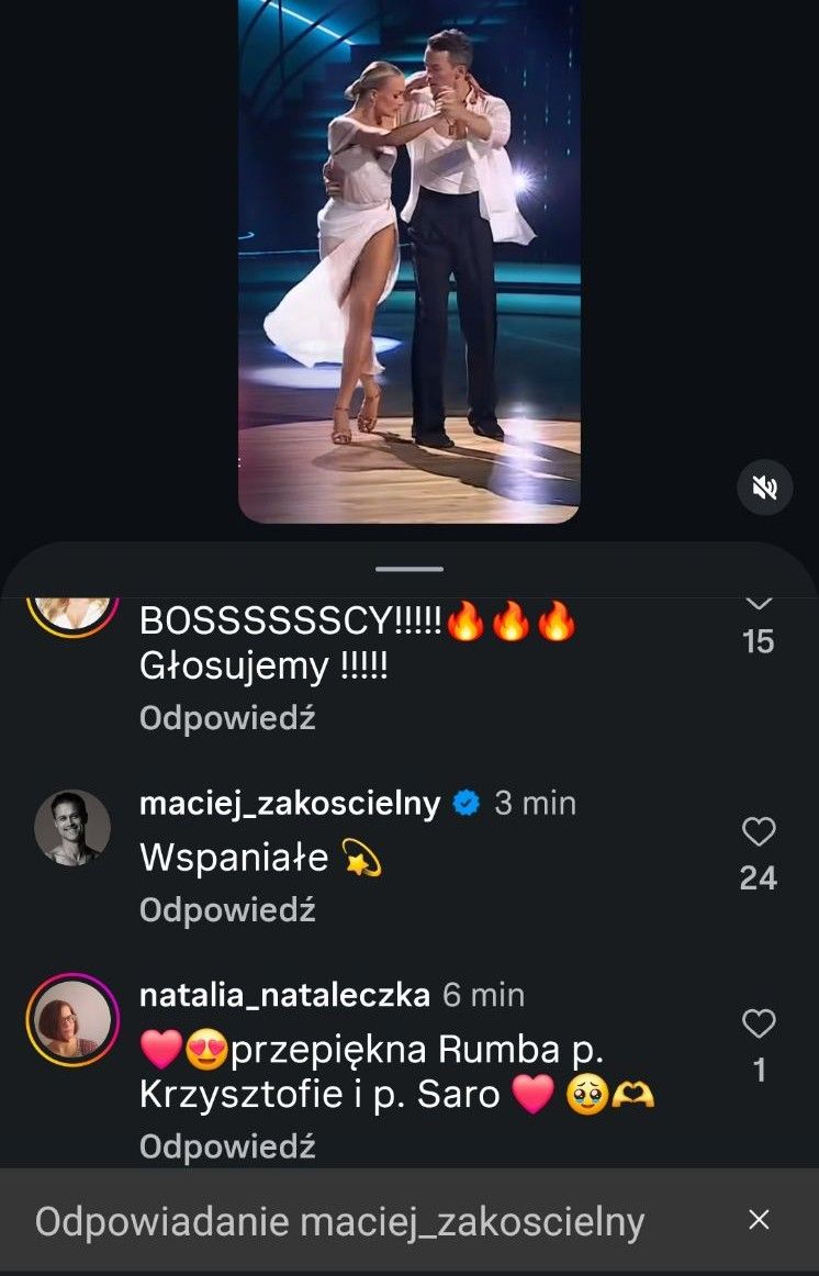 Zakościelny zachwycił się tańcem Sary Janickiej. Naprawdę to napisał