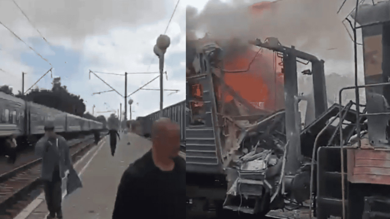 Rosjanie uderzyli dronami w pociąg pasażerski. Co najmniej kilkadziesiąt osób rannych