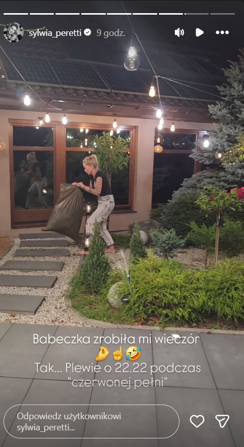 Na tym przyłapano Sylwię Peretti w środku nocy. Robiła to pod własnym domem. Jest nagranie