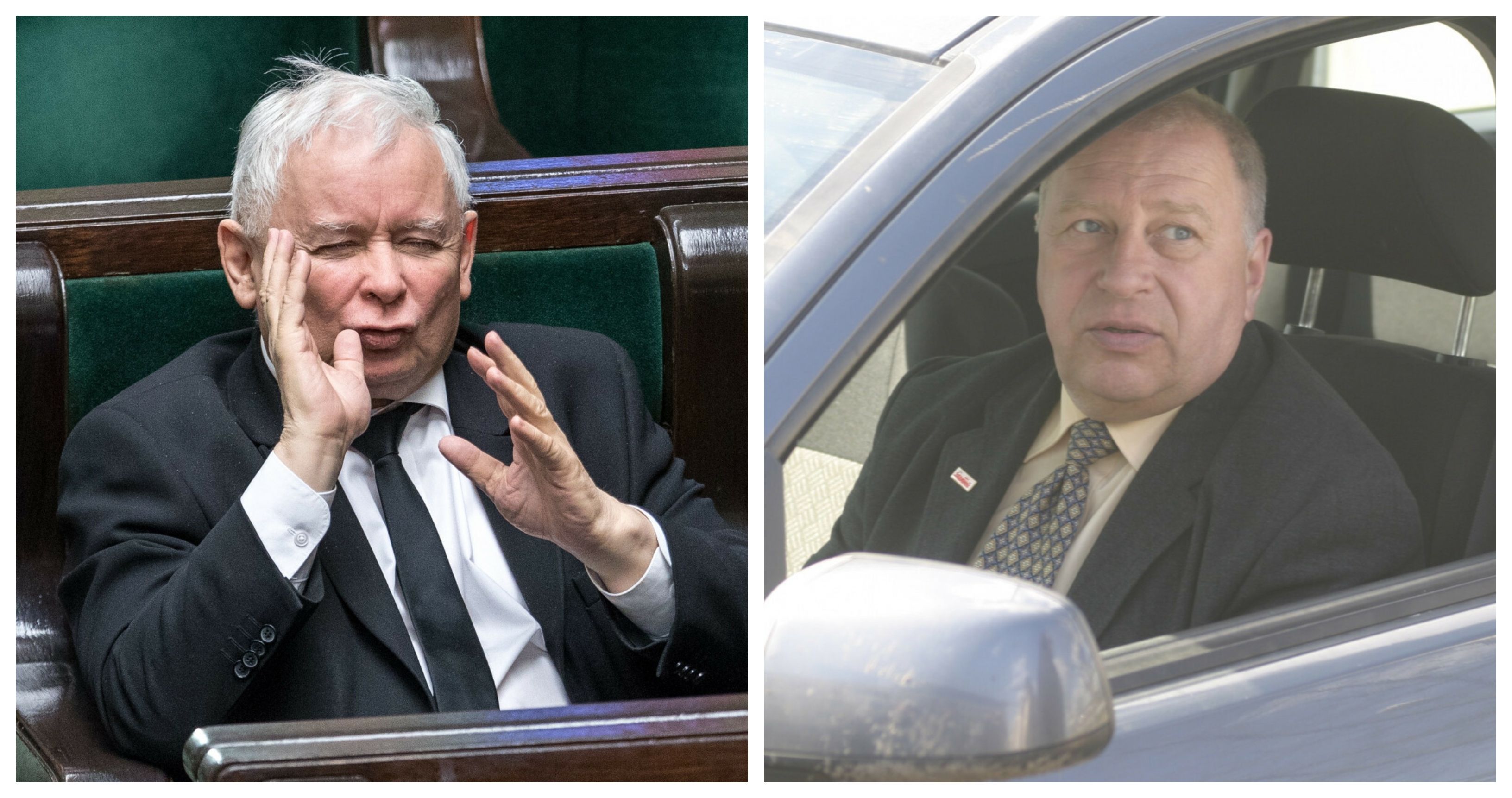 Jarosław Kaczyński i Jerzy Stuhr, fot. Andrzej Iwanczuk/Reporter, Tomasz Zukowski/East News