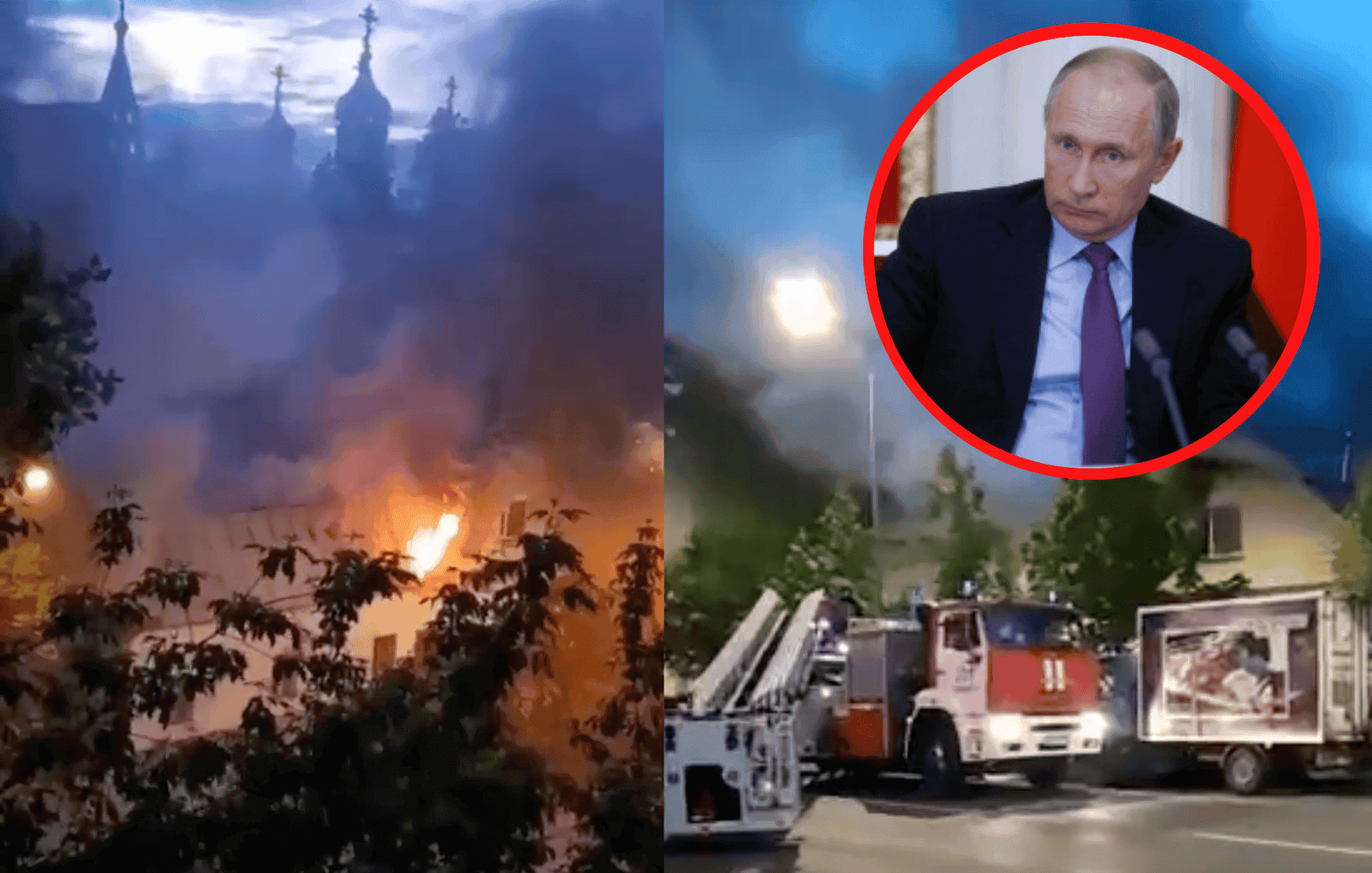 pożar w Rosji