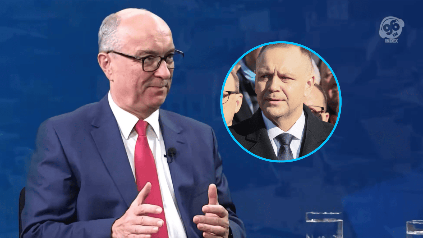 Włodzimierz Czarzasty, Karol Nawrocki, fot. Radio INDEX TV/YouTube, East News