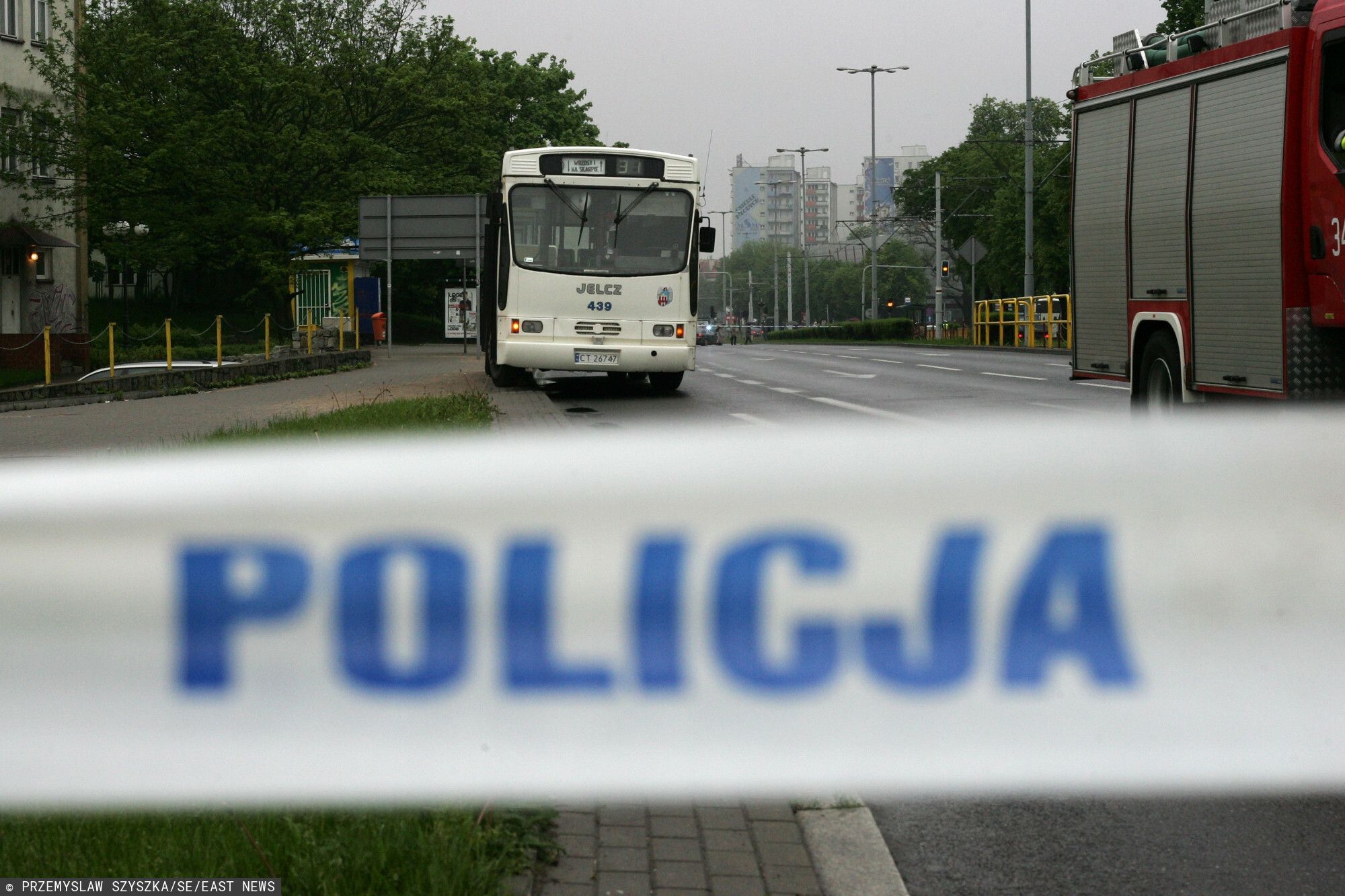 policja - atak na kierowcę autobusu