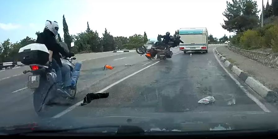 Wypadek Motocykliści