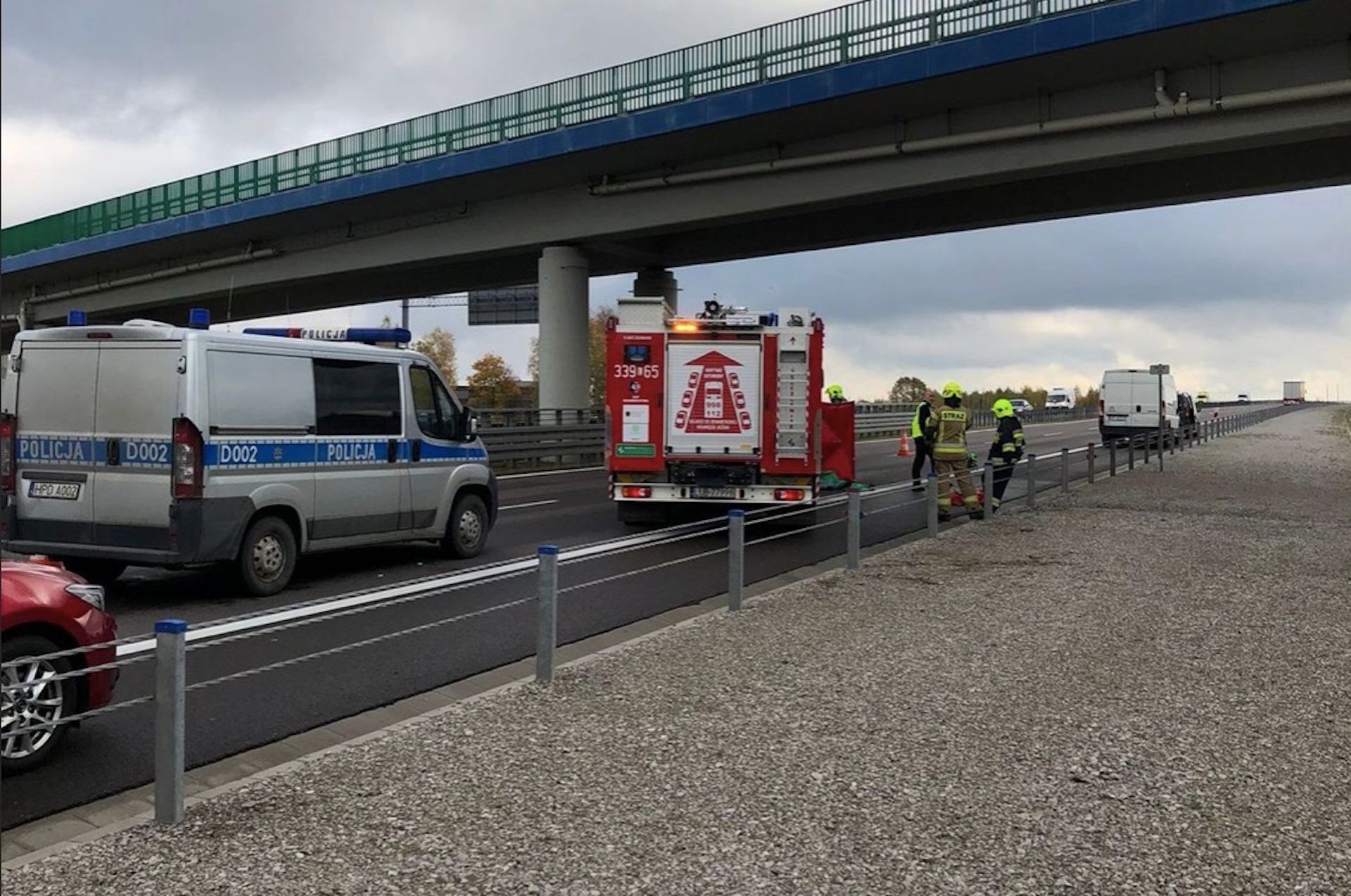 Lublin: kobieta rzuciła się z wiaduktu nad trasą S-19, wszystko wskazuje, że było to samobójstwo