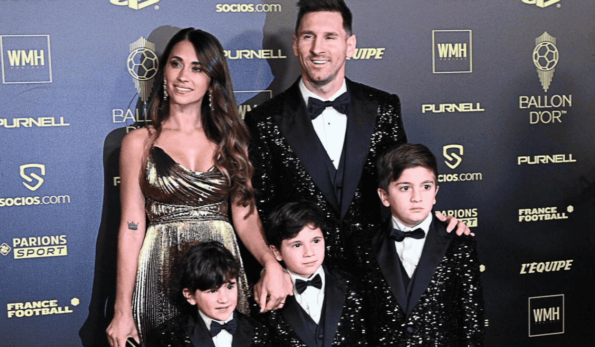 Leo Messi z rodziną EA