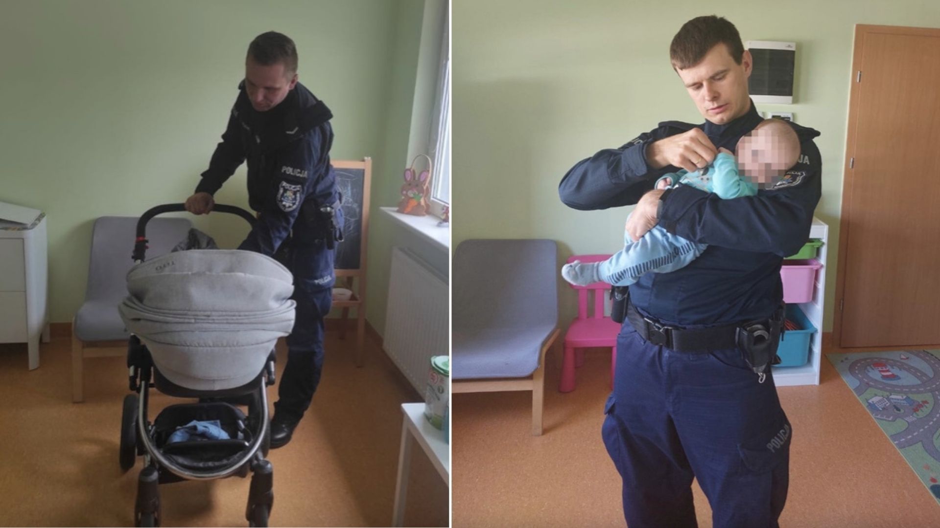 Policjanci z Warszawy zaopiekowali się porzuconym przez matkę dwumiesięcznym synem
