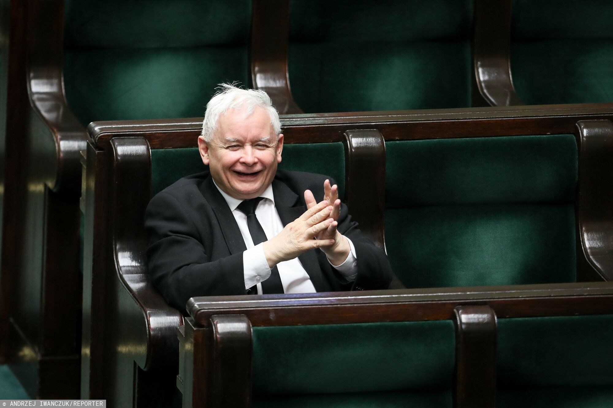 Prezes PiS Jarosław Kaczyński w trakcie obrad Sejmu.