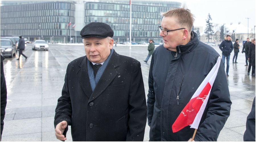 Jarosław Kaczyński i Waldemar Bonkowski