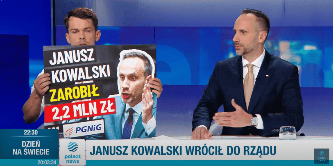 Podczas debaty w studiu Polsat News Michał Kołodziejczak boleśnie zakpił z Janusza Kowalskiego.