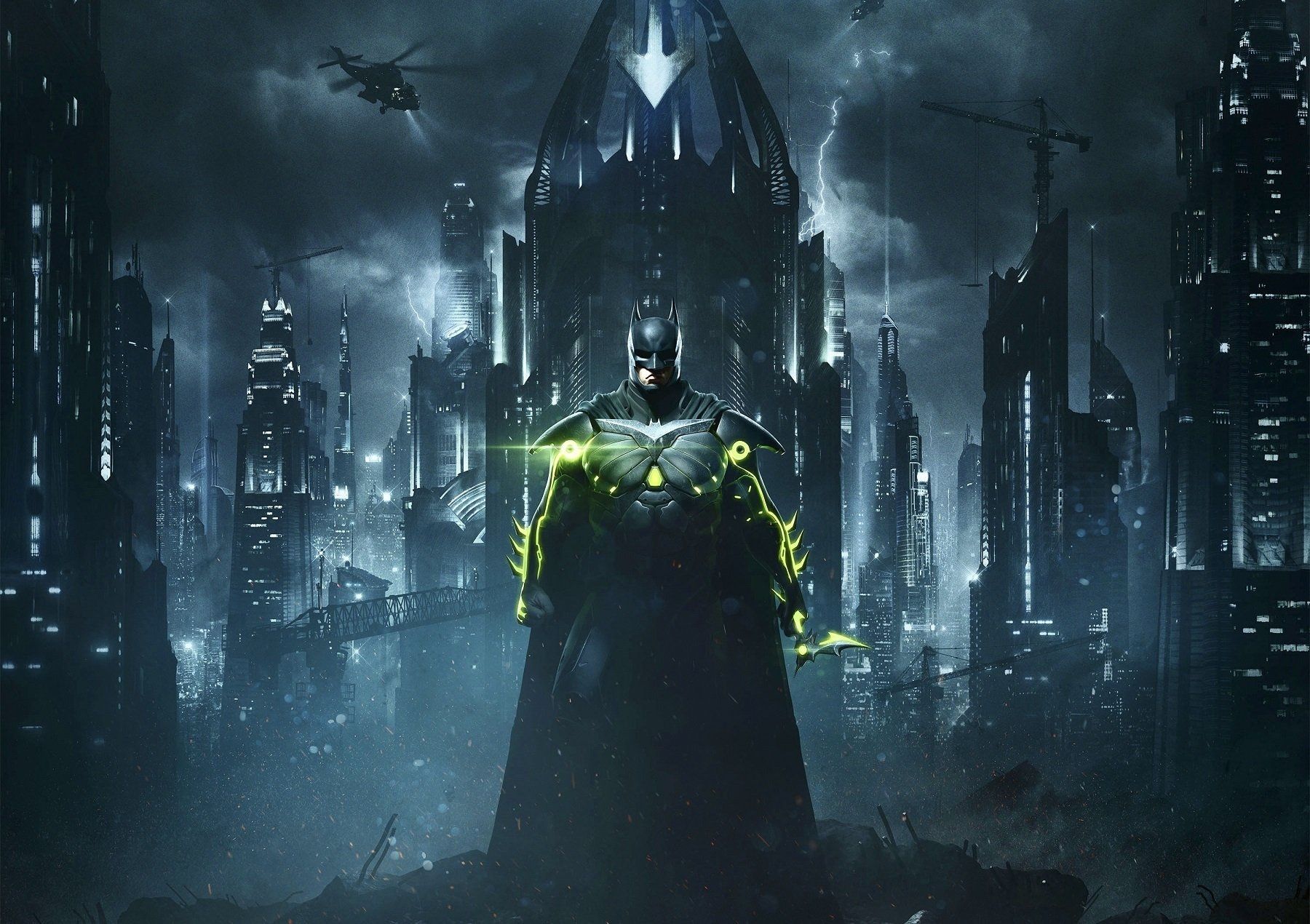 Batman z Injustice 2 w stroju kryptonitowym