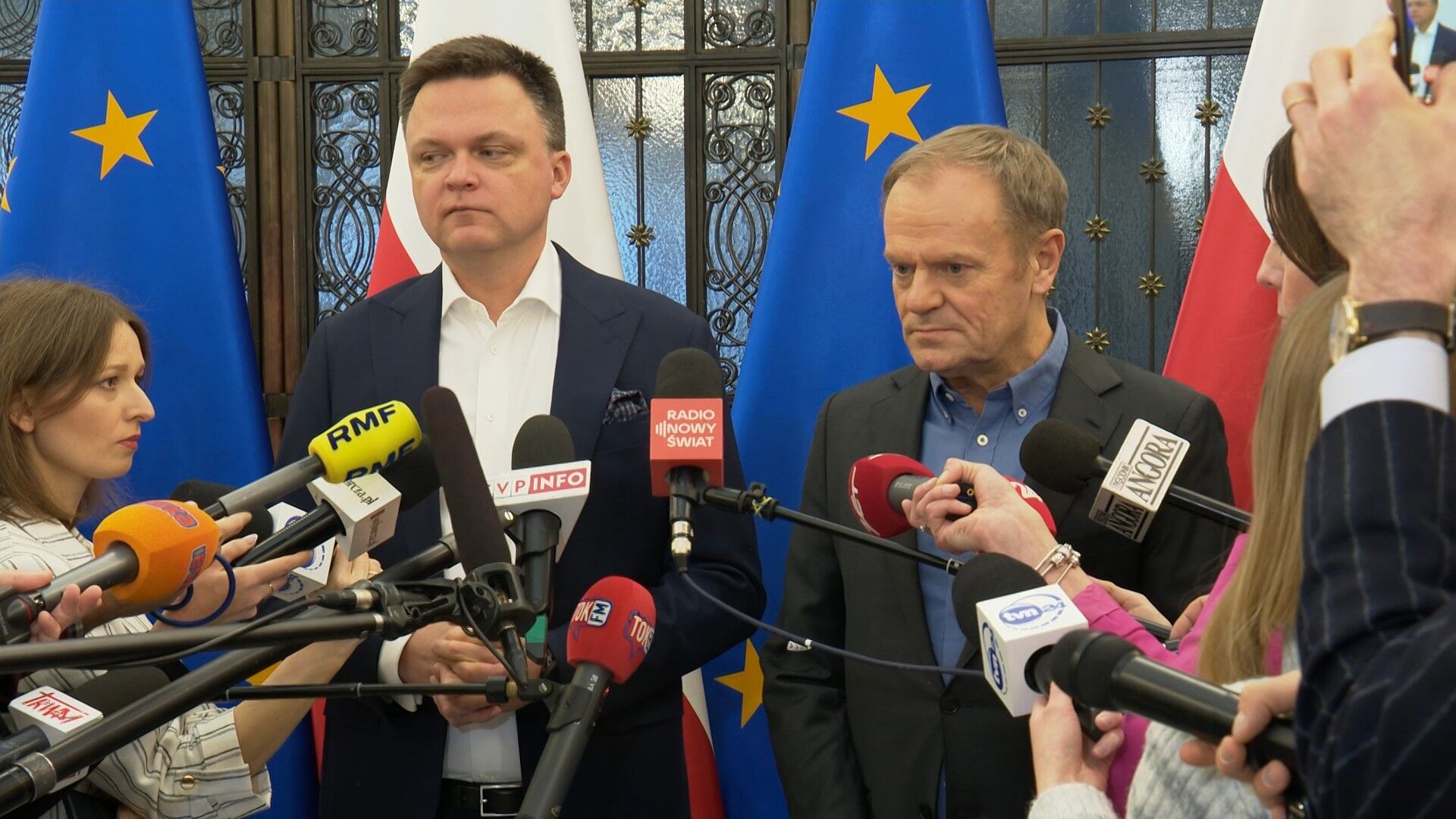 Szymon Hołownia i Donald Tusk 