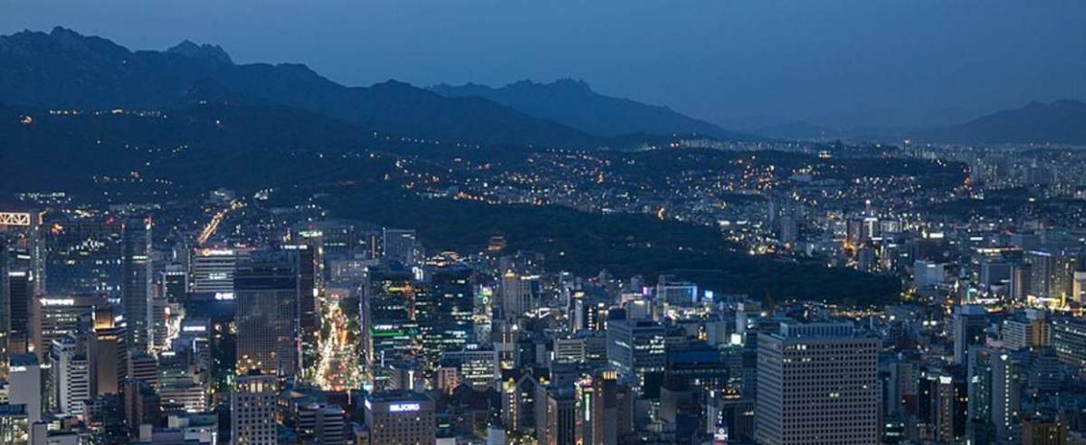 Skyline view from Seoul City, South Korea