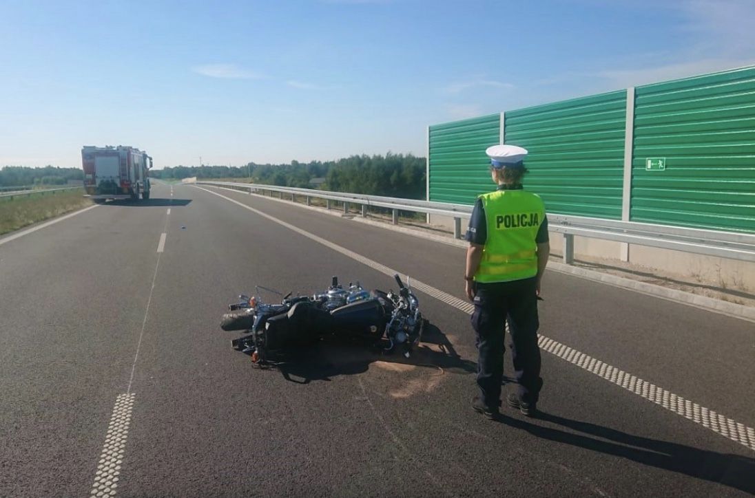 49-letni motocyklista zginął na miejscu