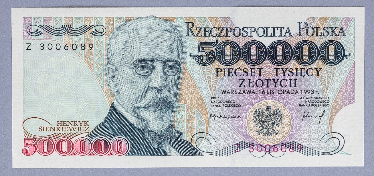 50.ac Banknot 500000 zł seria Z 1993 r. UNC
