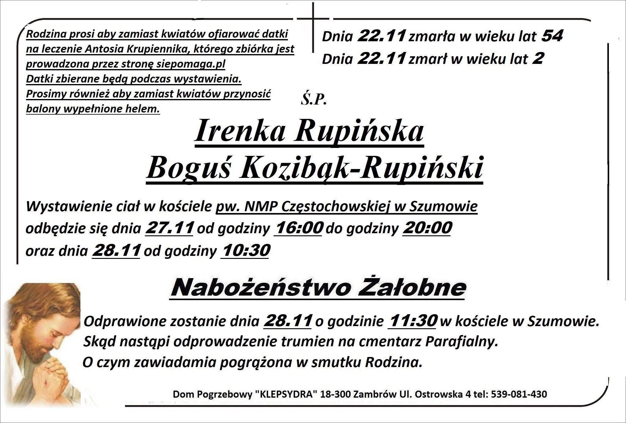 Znana bizneswoman, Irena Rupińska, oraz jej wnuk nie żyją. Zginęli w pożarze domu