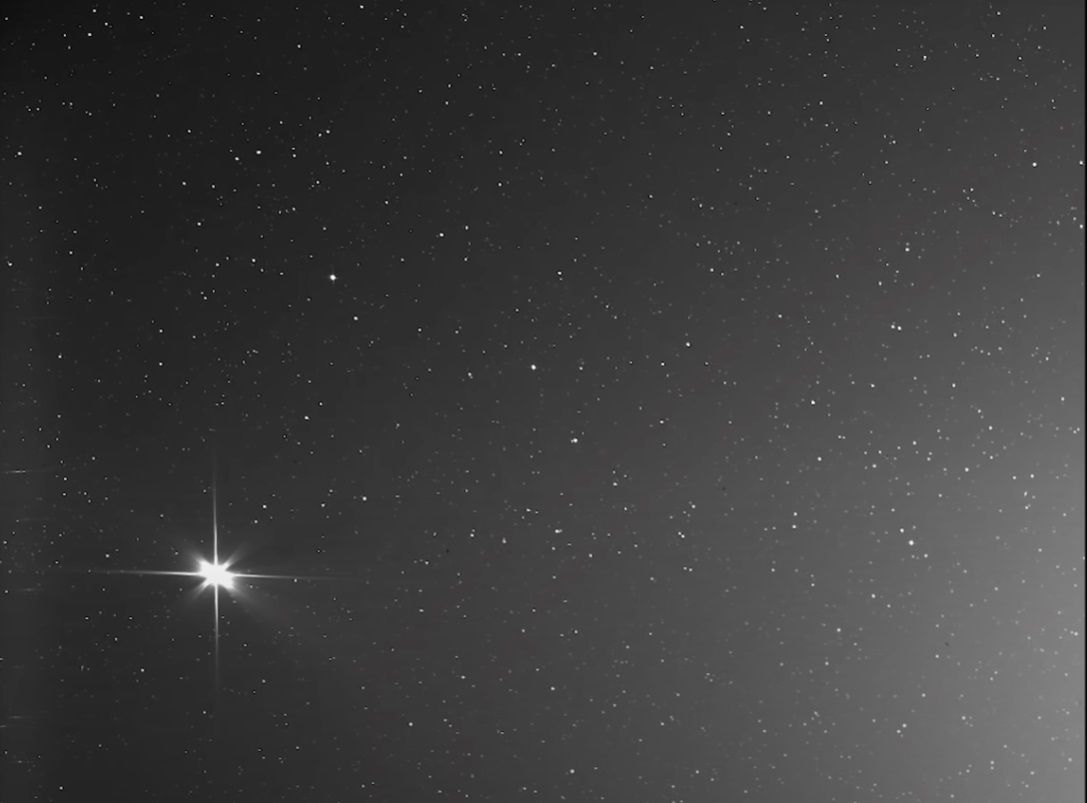 Ujęcie centrum obserwacyjnego ESA pokazujące blask Wenus