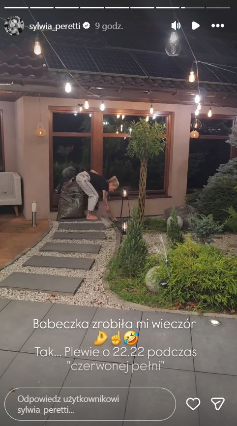 Na tym przyłapano Sylwię Peretti w środku nocy. Robiła to pod własnym domem. Jest nagranie