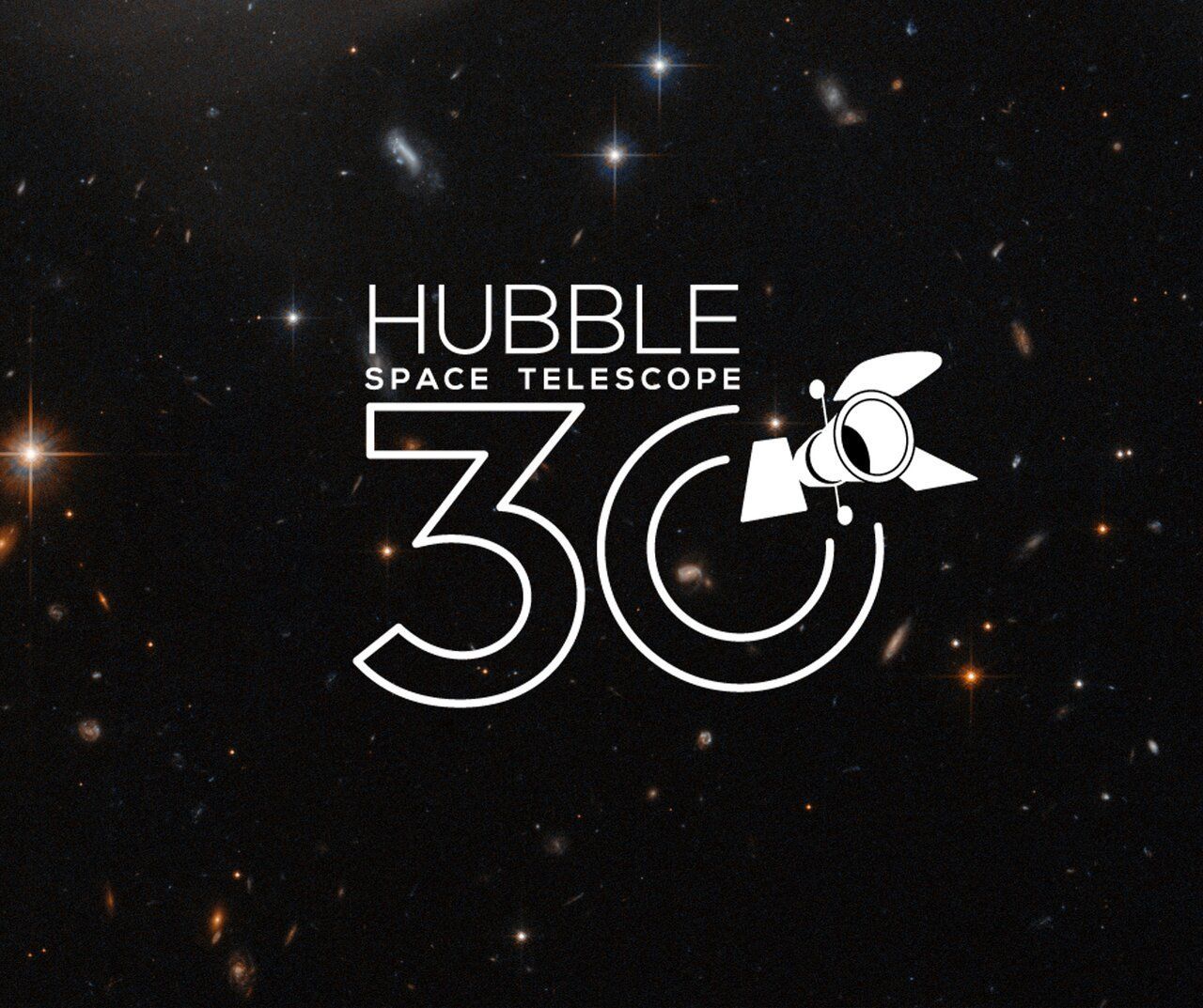 Grafika na 30-lecie teleskopu Hubble.
